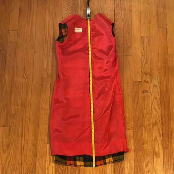 Vintage 1960s Bill Atkinson Glen of Michigan Jr. Retro Style Plaid Lined Dress - Picture 13 of 16